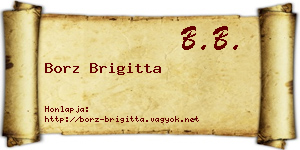 Borz Brigitta névjegykártya